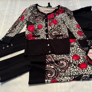 White House Black Market Sweater Blouse Slack set